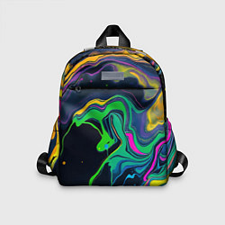 Детский рюкзак Разводы и переливы разноцветной краски, цвет: 3D-принт