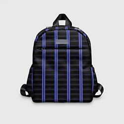 Детский рюкзак Color black cage purple stripes, цвет: 3D-принт