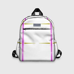 Детский рюкзак Color white pink yellow stripes, цвет: 3D-принт