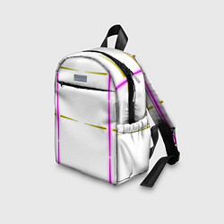 Детский рюкзак Color white pink yellow stripes, цвет: 3D-принт — фото 2