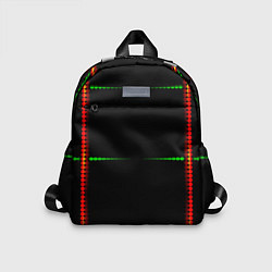 Детский рюкзак Color black green orange stripes