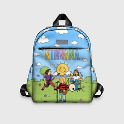 Детский рюкзак Nirvana мультяшный стиль на поляне, цвет: 3D-принт