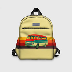 Детский рюкзак Ретро автобус РАФ-977 поп-арт, цвет: 3D-принт