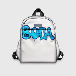 Детский рюкзак Вода мерч логотип надпись, цвет: 3D-принт