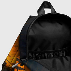 Детский рюкзак Гитарист играющий в пламени, цвет: 3D-принт — фото 2