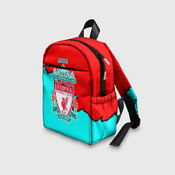 Детский рюкзак Liverpool краски текстура штрихи, цвет: 3D-принт — фото 2