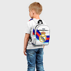 Детский рюкзак Real Madrid текстура полосы, цвет: 3D-принт — фото 2