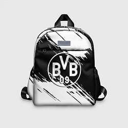 Детский рюкзак Borussia черно белые полосы, цвет: 3D-принт