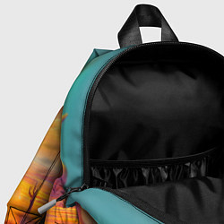 Детский рюкзак Робот Бендер на мотоцикле в пустыне, цвет: 3D-принт — фото 2