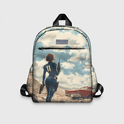 Детский рюкзак Fallout девушка в пустоши, цвет: 3D-принт
