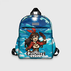 Детский рюкзак Эмбер из Genshin Impact в облаках, цвет: 3D-принт