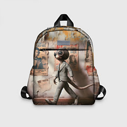 Детский рюкзак Пришелец в костюме в полосочку, цвет: 3D-принт