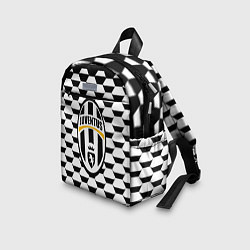 Детский рюкзак Juventus геометрия черно белая, цвет: 3D-принт — фото 2