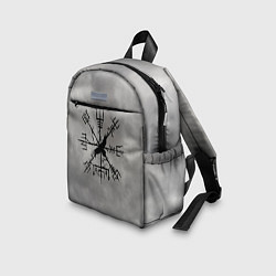 Детский рюкзак Мистический ворон в руническом компасе вегвизир, цвет: 3D-принт — фото 2