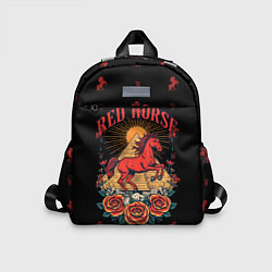Детский рюкзак Красная лошадь на фоне пирамиды