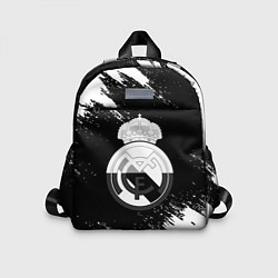 Детский рюкзак Реал Мадрид черно белые краски