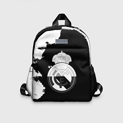 Детский рюкзак Реал Мадрид черно белые краски