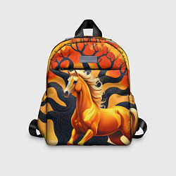 Детский рюкзак Огненная лошадь и дерево, цвет: 3D-принт