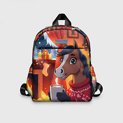 Детский рюкзак Лошадка зимним вечером, цвет: 3D-принт