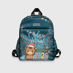 Детский рюкзак Новогодняя лошадка 2026 год, цвет: 3D-принт