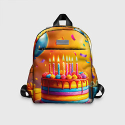 Детский рюкзак Радуга праздничного торта, цвет: 3D-принт
