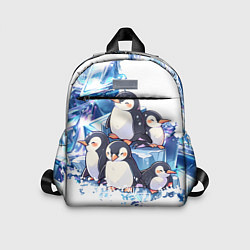 Детский рюкзак Пингвины и лёд, цвет: 3D-принт
