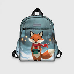 Детский рюкзак Лисичка с подарком зимой