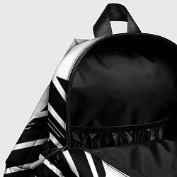 Детский рюкзак Ювентус полосы геометрия текстура, цвет: 3D-принт — фото 2