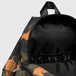 Детский рюкзак Камуфляж: хаки/оранжевый, цвет: 3D-принт — фото 2