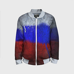 Бомбер детский Русский триколор, цвет: 3D-серый