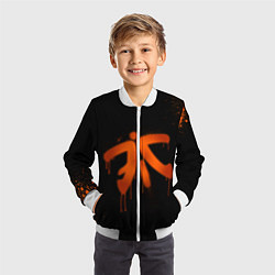 Бомбер детский Fnatic: Black collection, цвет: 3D-белый — фото 2