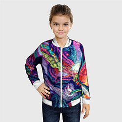 Бомбер детский Hyper Beast Style, цвет: 3D-белый — фото 2