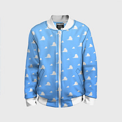Бомбер детский Летние облака, цвет: 3D-белый