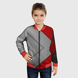 Бомбер детский Gray arrows, цвет: 3D-красный — фото 2