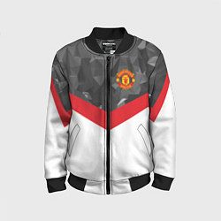 Бомбер детский Man United FC: Grey Polygons, цвет: 3D-черный