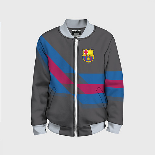Детский бомбер Barcelona FC: Dark style / 3D-Серый – фото 1