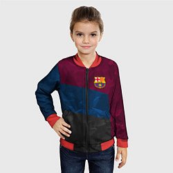 Бомбер детский FC Barcelona: Dark polygons, цвет: 3D-красный — фото 2