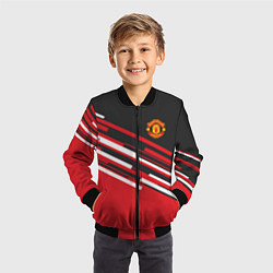 Бомбер детский Man UTD FC: Sport Line 2018, цвет: 3D-черный — фото 2