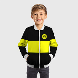 Бомбер детский Borussia 2018 Black and Yellow, цвет: 3D-белый — фото 2