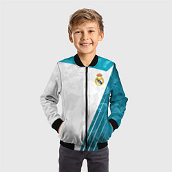 Бомбер детский FC Real Madrid: Abstract, цвет: 3D-черный — фото 2