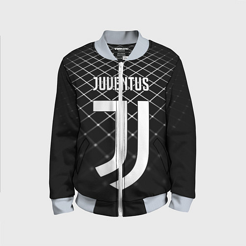 Детский бомбер FC Juventus: Black Lines / 3D-Серый – фото 1