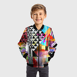 Бомбер детский RGB Geometry, цвет: 3D-черный — фото 2