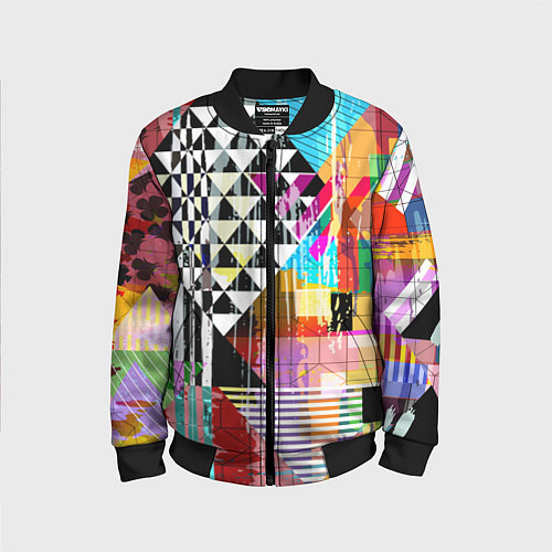 Детский бомбер RGB Geometry / 3D-Черный – фото 1