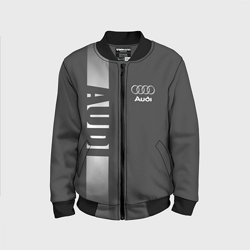 Детский бомбер Audi: Grey Sport / 3D-Черный – фото 1