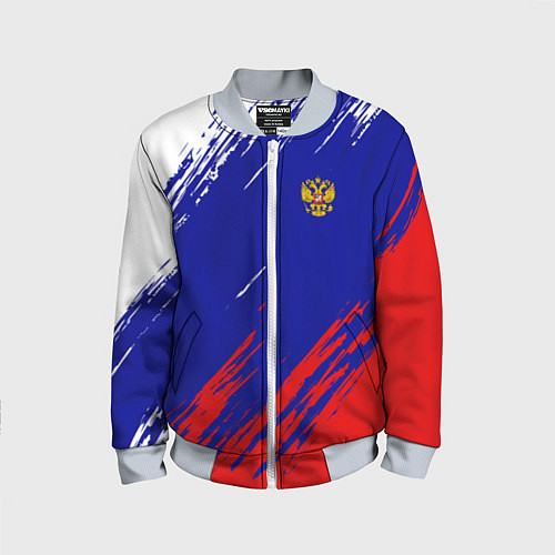Детский бомбер RUSSIA SPORT / 3D-Серый – фото 1