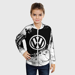 Бомбер детский Volkswagen: Black Spray, цвет: 3D-белый — фото 2