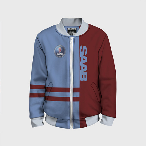 Детский бомбер Saab / 3D-Серый – фото 1