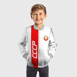 Бомбер детский СССР: White Collection, цвет: 3D-серый — фото 2