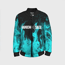 Бомбер детский R6S: Turquoise Flame, цвет: 3D-черный