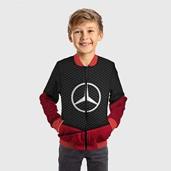 Бомбер детский Mercedes Benz: Grey Carbon, цвет: 3D-красный — фото 2